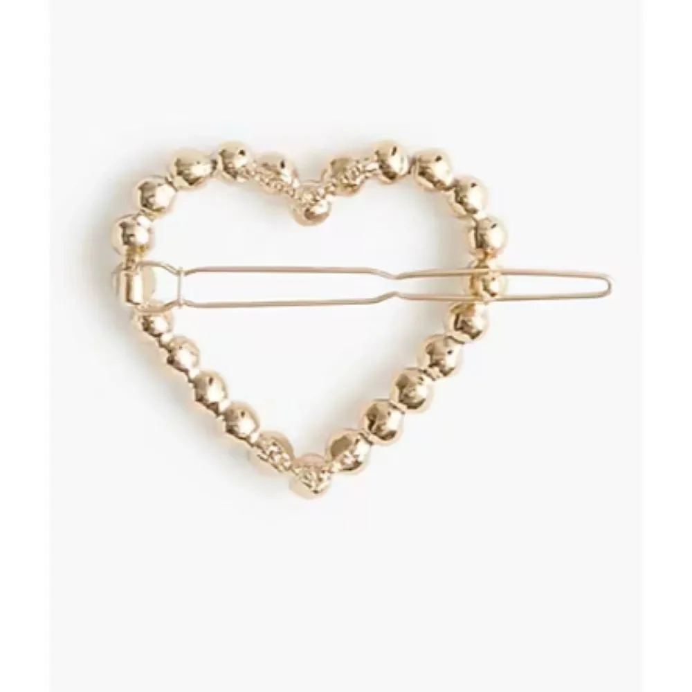 J. Crew Embellished pearl heart barrette ~ New With Tags